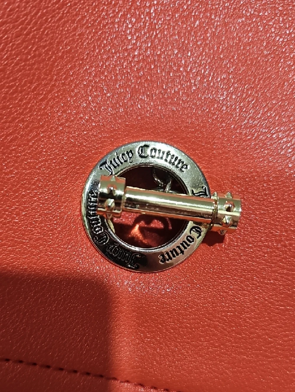 Juicy Couture Orange Mini Backpack with Gold Turn-Lock Detail
